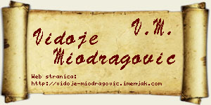 Vidoje Miodragović vizit kartica